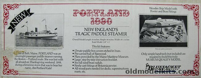 Bluejacket 1/96 Portland 1890 - Paddlewheel Steamship, 1036 plastic model kit